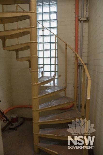Rooty Hill Railway Station Group - Spiral staircase to the relay room on top of the signal box.