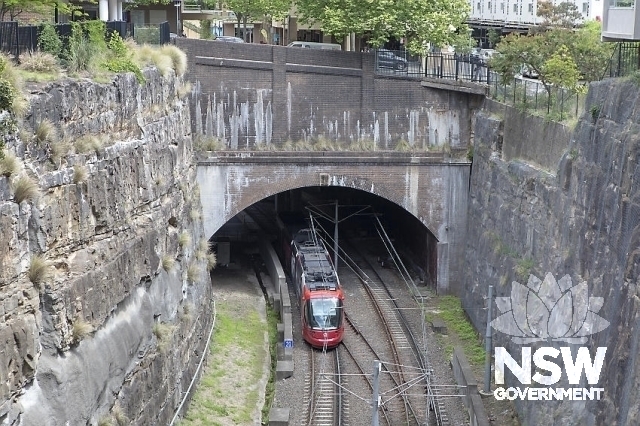 Pyrmont railway cutting and Harris Street overbridge, eastern end