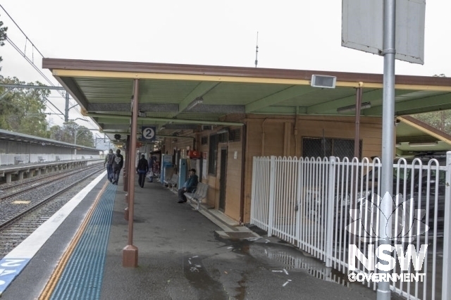 Dapto Railway Station Group - Awnings and building on Platform 2