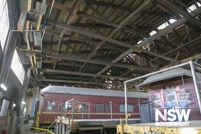 Broadmeadow Railway Locomotive Depot -  Roundhouse #2 internal, roof trusses