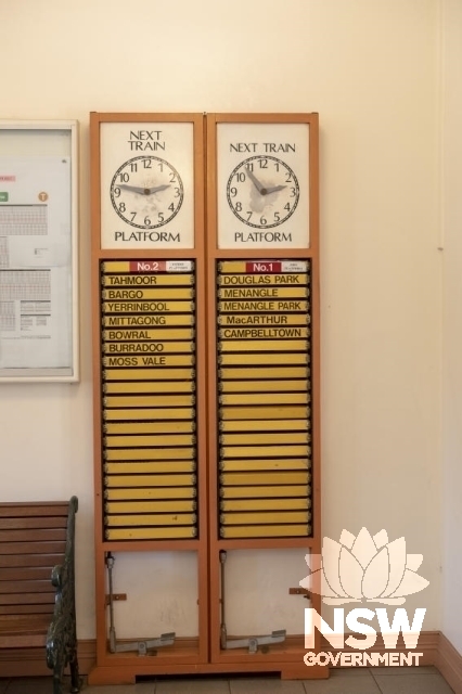 Picton Railway Precinct - Rollover indicators in the waiting room