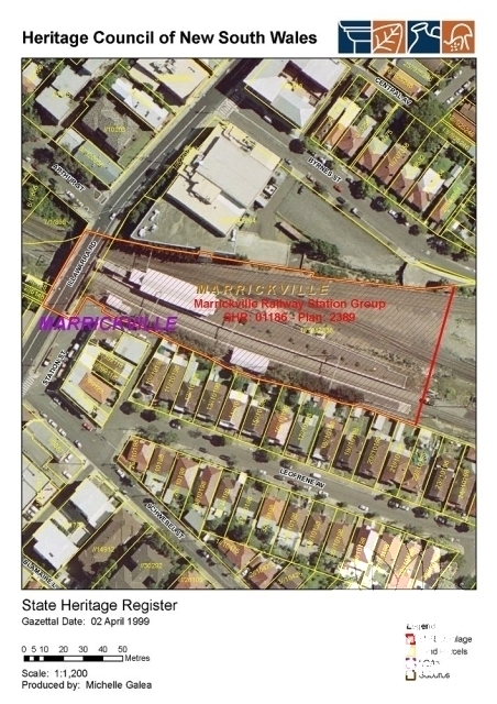 Marrickville Railway Station State Heritage Listing Curtilage Plan (database ID# 5012096)
