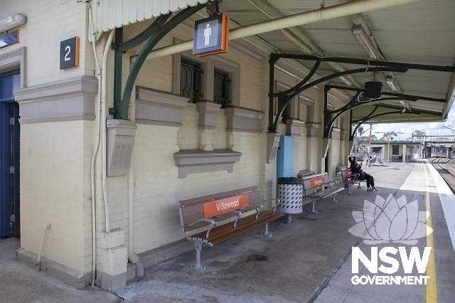 Villawood Railway Station Group - Platform 2, south elevation.