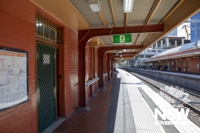 Parramatta Railway Station Group - Platform 4 eastern end under awning brackets.