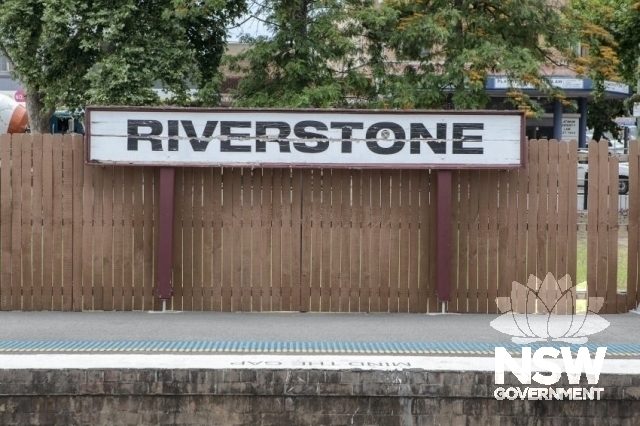 Riverstone Railway Station Group and Residence - Riverstone Sign