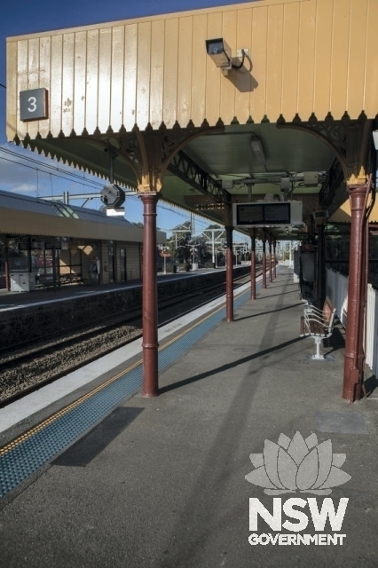 Summer Hill Railway Station Group - Post and awning detail Platform 3.