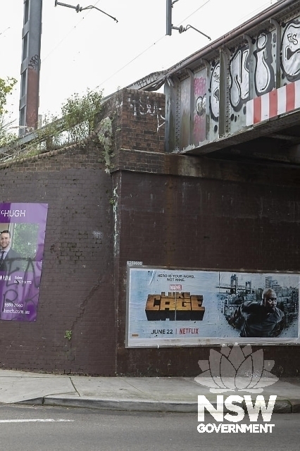 Stanmore (Liberty St) Underbridge - Bridge, abutment and retaining wall, south west.