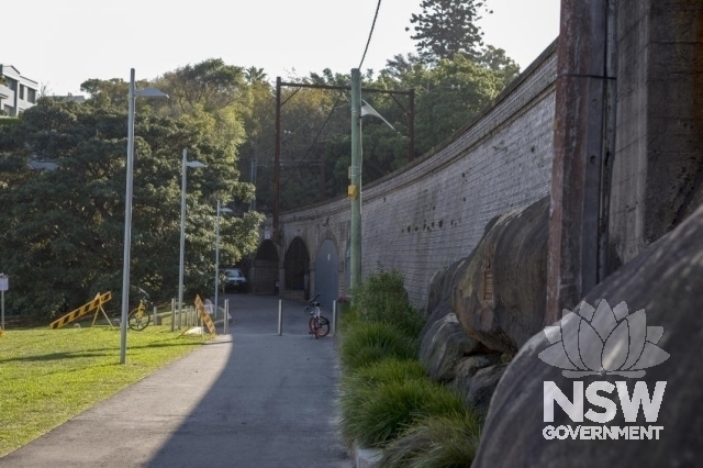 Lavender Bay Railway Group - Retaining wall along railway avenue.