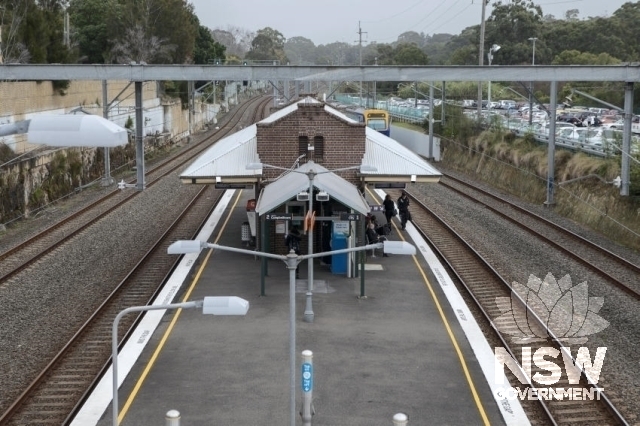 Bardwell Park Railway Station Group -Platform Building view from the stairs.