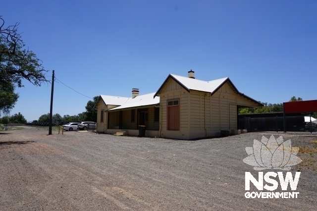Willow Tree Railway Station- looking north at station building from car park.