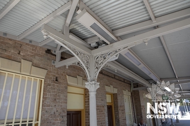 Windsor Railway Station Group - Under awning post and bracket detail.