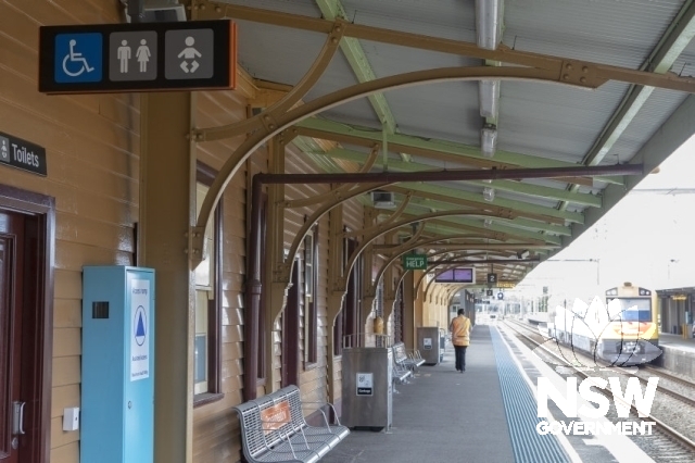 Broadmeadow Railway Station Group - Platform 2 under awning and building detail