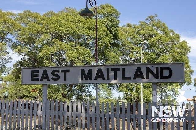 East Maitland Railway Precinct -  East Maitland heritage station sign  (Former
