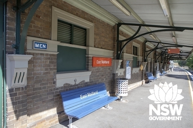 East Maitland Railway Precinct - Station building and the MENS sign