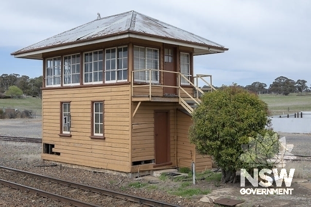 Yass Junction Railway Precinct - Signal Box and tree.