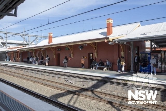 Lidcombe Railway Station Group - Platform 2/3 and brick platform construction.