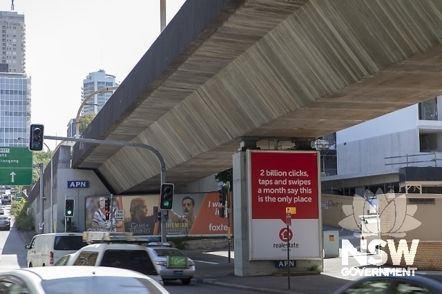 Edgecliff (Rushcutters Bay) Viaduct - The western abutment at Neild avenue