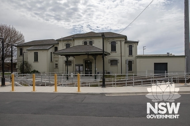 Yass Junction Railway Precinct - Station building from the approach side.