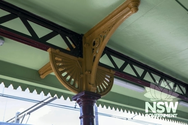 Summer Hill Railway Station Group - Awning decorative steel work.