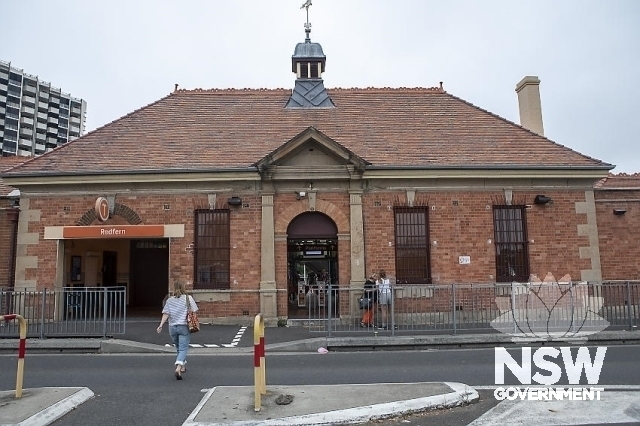 Redfern Railway Station Group - Station Building at Lawson st