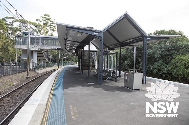 Helensburgh Railway Station Group - Modern canopy and access to footbridge and lifts.