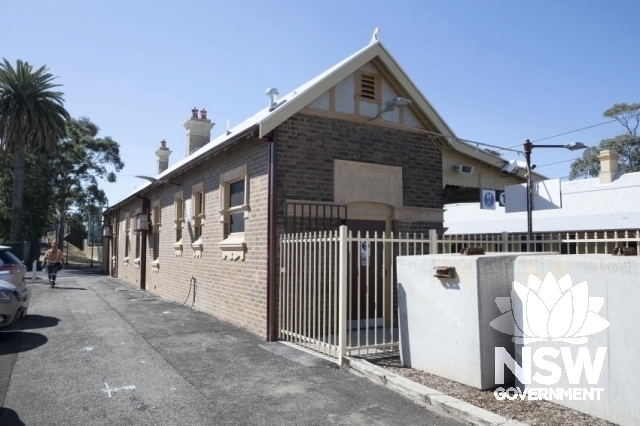 Bulli Railway Station Group - Platform 1 building southern elevation from the carpark.