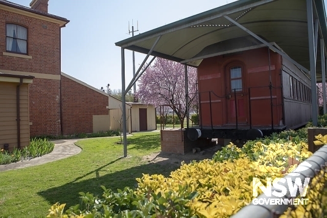 Culcairn Railway Precinct - Station Masters residence and heritage rail car.