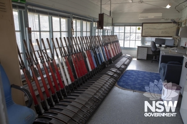 Picton Railway Precinct - Signal box, levers