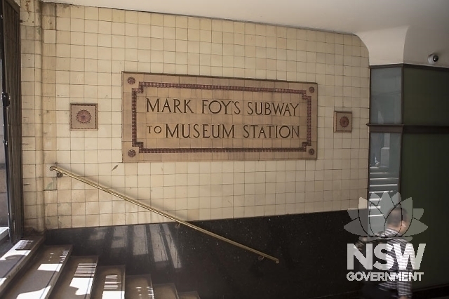 Museum Railway Station - Tiled Mark Foy's sign