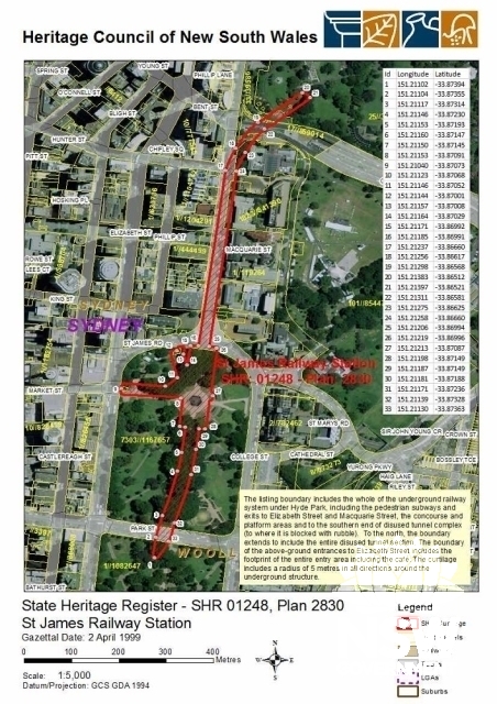 St James Railway Station State Heritage Register (SHR) Curtilage Map (Database ID#5012220)