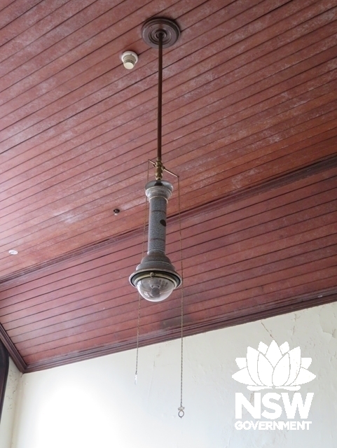 Building C: Original Multiple Mantle Gas Fitting light at the top of the main staircase