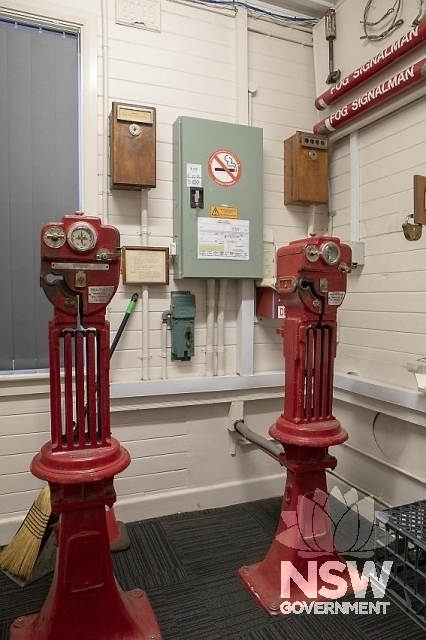 Berry Railway Station Group -  Platform Building interior - Staff instruments in room at eastern end