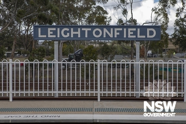 Leightonfield Railway Station Group - LEIGHTONFIELD platform sign