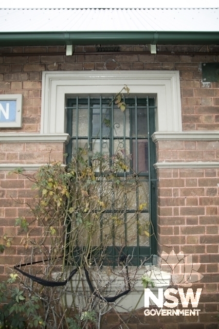 Lawson Railway Station - Station building window