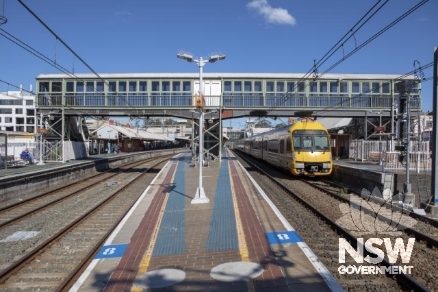 Hornsby Railway Station Group - Platforms 1 & 2/3 & 4/5. The eastern overhead footbridge