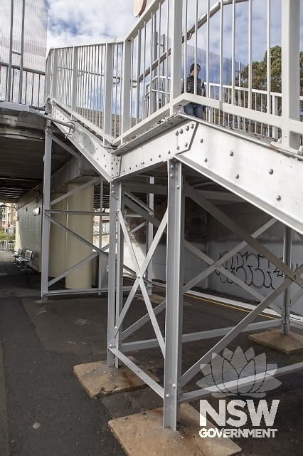 Bexley North Railway Station Group - Stairs with 1929 steel structure
