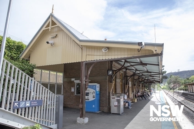 Bowral Railway Station Group - Platform 1 south elevation, gable and awning.