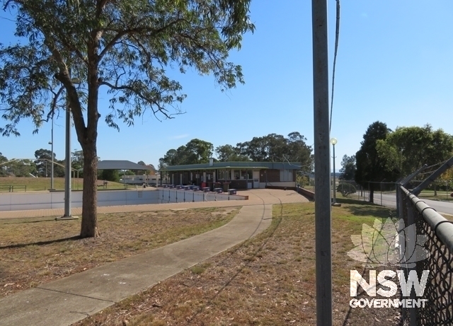 Swimming pool viewed from the east