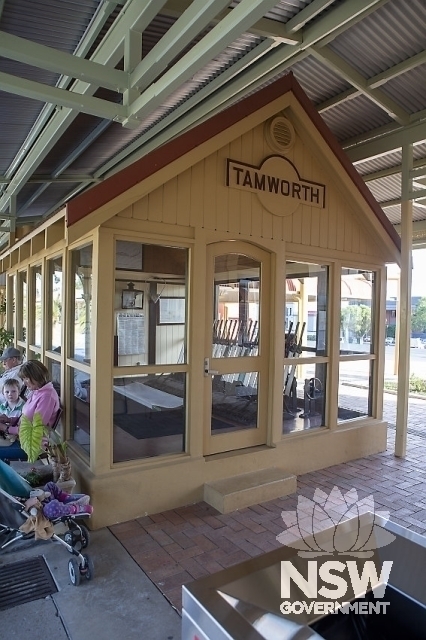 Tamworth Railway Station -  Former Signal Box with museum display inside.