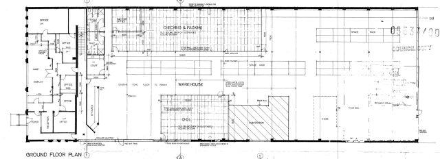 2000 ground floor plan of the former office and factory building at this time