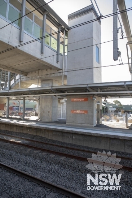 Flemington Railway Station Group - Modern lift and stairs to platform. 1/2