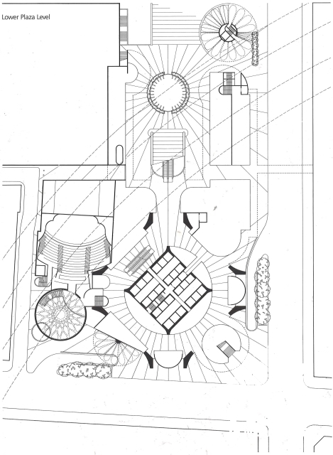 Upper plaza plan as originally designed