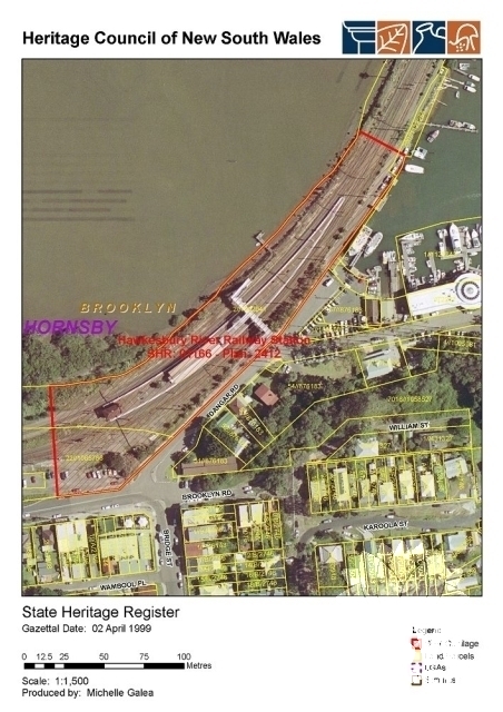 Hawkesbury River Railway Station Group State Heritage Register Curtilage Map (Database ID# 5012051)