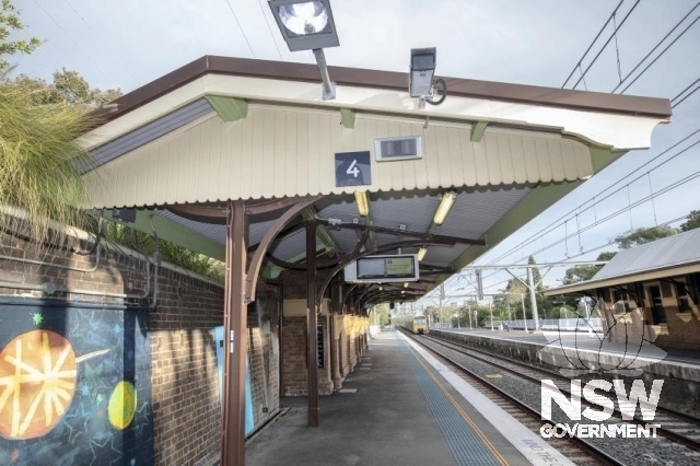 Erskineville Railway Station Group - Platform 4 building, northern elevation.
