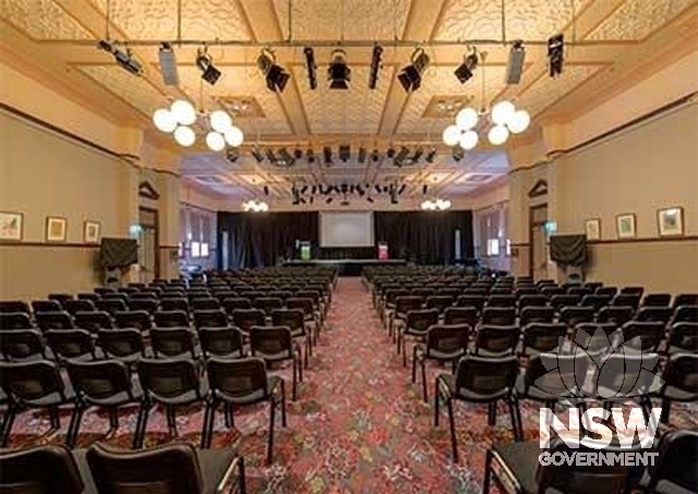 Turner Hall heritage colour scheme restoration by NSW Dept of Public Works & Services Heritage Group