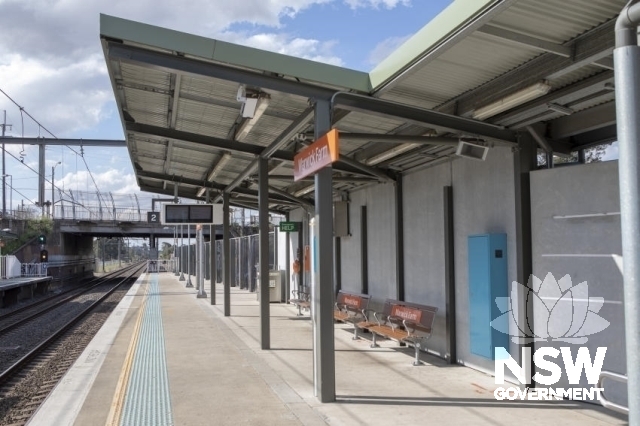 Warwick Farm Railway Station Group - Modern awning on Platform 2