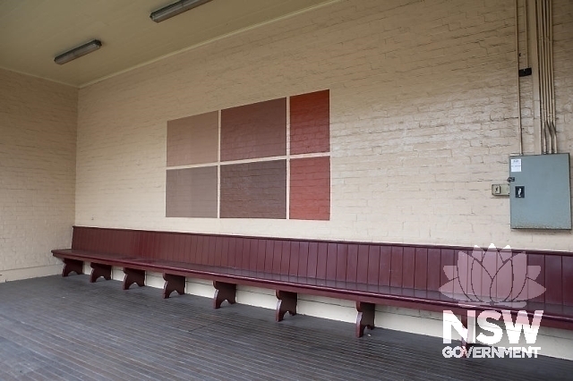 Redfern Railway Station Group - Platform 1 waiting room and bench seat