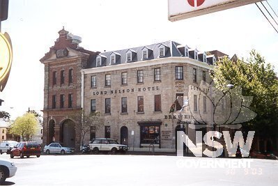 Hotels of the village: Lord Nelson Hotel, corner Kent and Argyle streets, Millers Point.