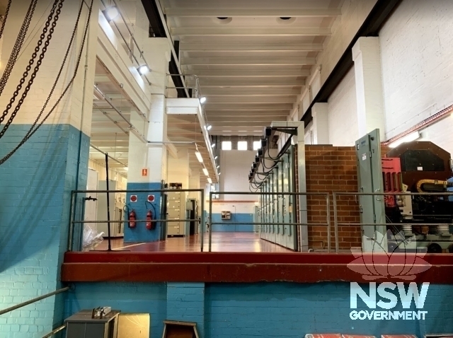 Hurstville Railway Substation - View of main converter floor from loading dock