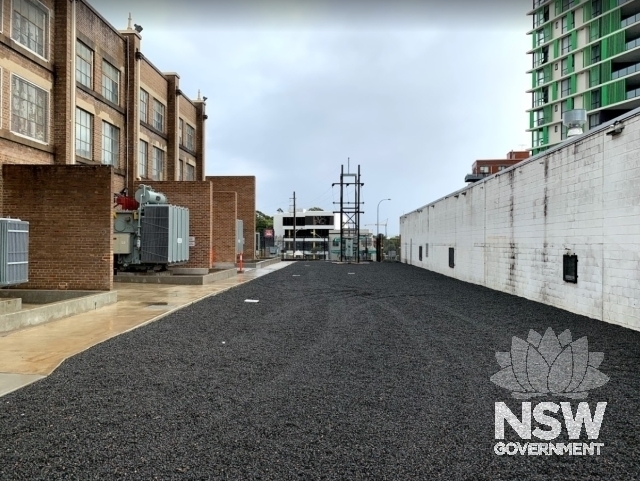 Hurstville Railway Substation - Outdoor yard. Former bus structures removed